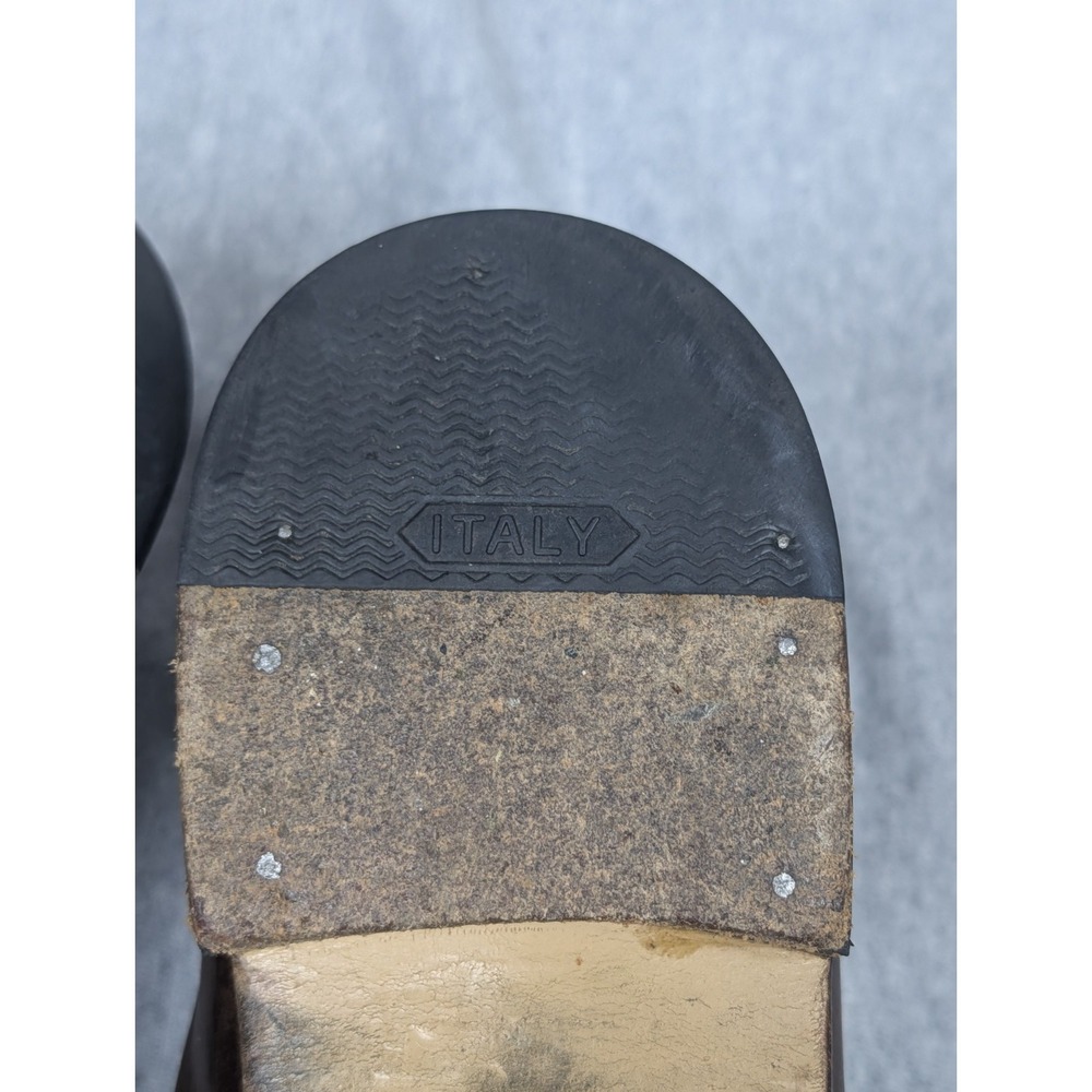 Prada Milano Leather Monk Strap Loafers Mens Size 11 Brown Made In Italy - Picture 11 of 14